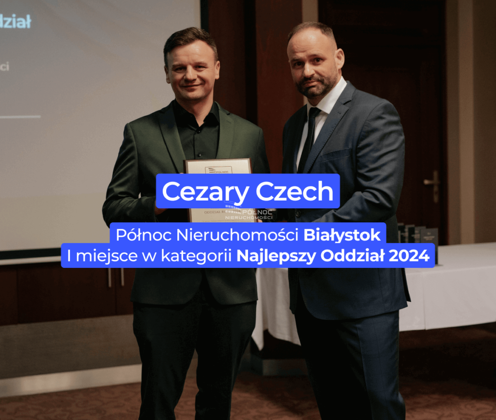 I miejsce w kategorii Najlepszy Oddział 2024 – sukces zespołu Północ Nieruchomości Białystok