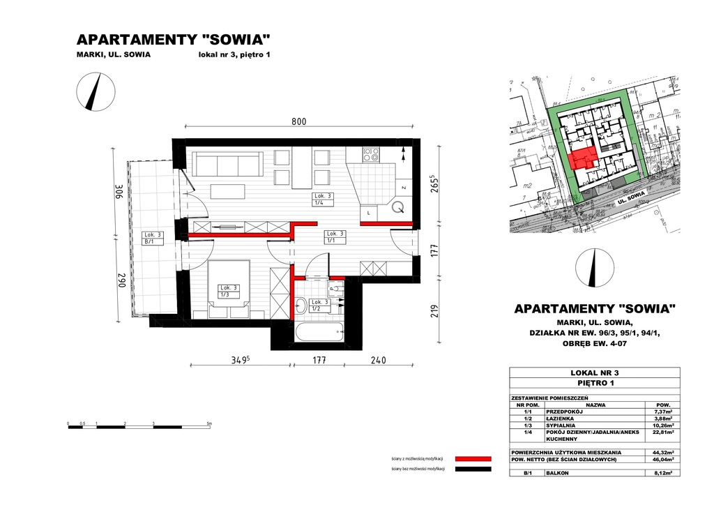 Mieszkanie – Marki, ul. Sowia