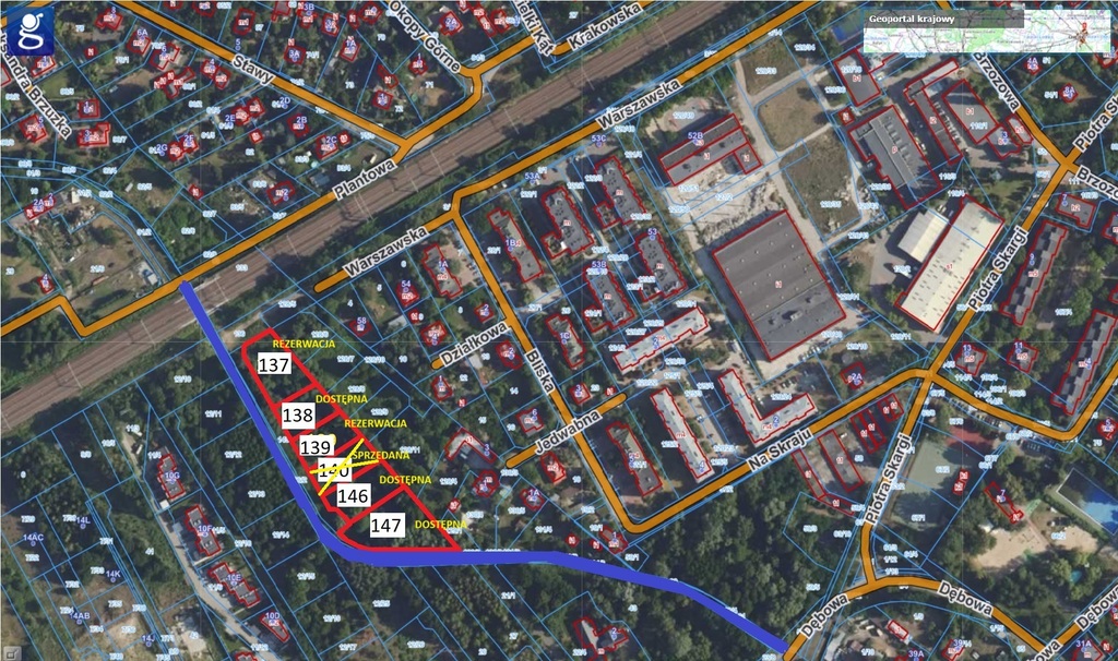 Działka – Milanówek, ul. Warszawska