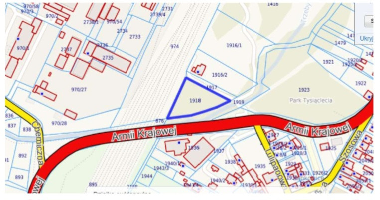 Działka – Dąbrowa Górnicza, ul. Armii Krajowej
