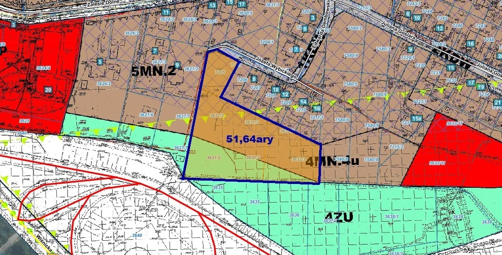 Działka – Bochnia, ul. Józefa Wybickiego